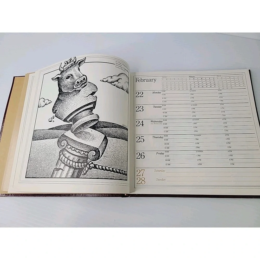VTG RARE 1982 The New York‎ Times Appointment Calendar Hardcover Book Unused